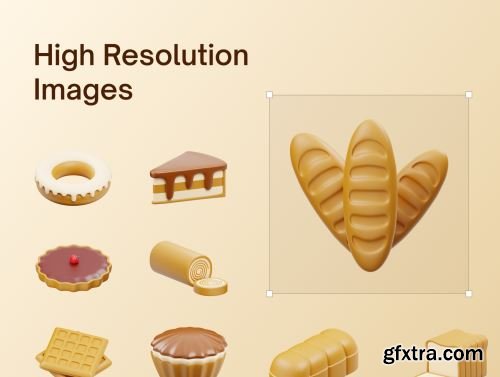 Bakery 3D Icon Ui8.net