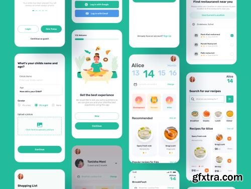 Baby Food Apps UI Kit Ui8.net