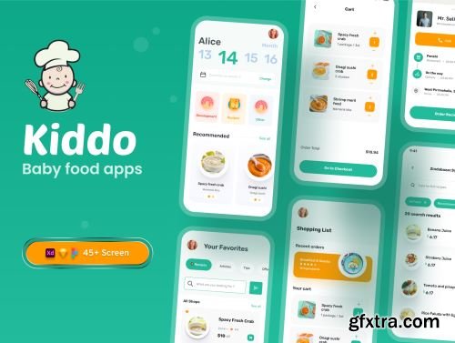 Baby Food Apps UI Kit Ui8.net