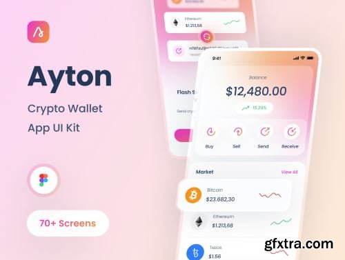 Ayton - Crypto Wallet App UI Kit Ui8.net