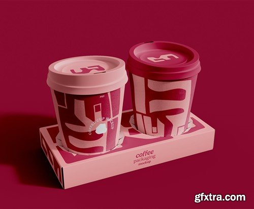 Take away Coffee Cups Mockup TEEKP5L