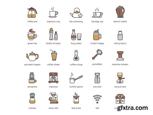 73 Coffee Icons Ui8.net