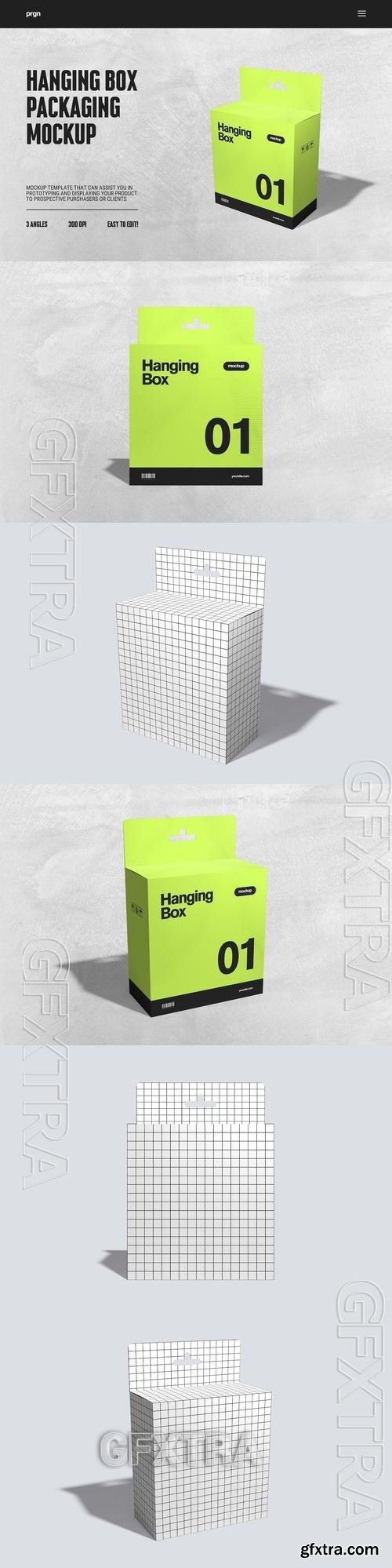 Hanging Box Packaging Mockup 3G4QSH8