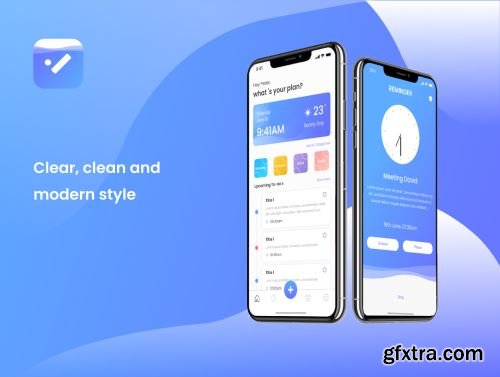 Taskminder - Task, Alarm and Event remind Mobile App UI Kit Ui8.net