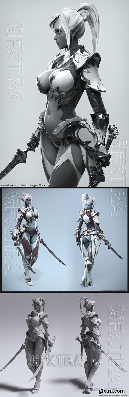 Maryia - Dark Elf &ndash; 3D Print Model