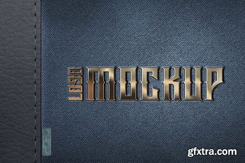 Metal Logo Mockup on Fabric Surface L7UUVTL