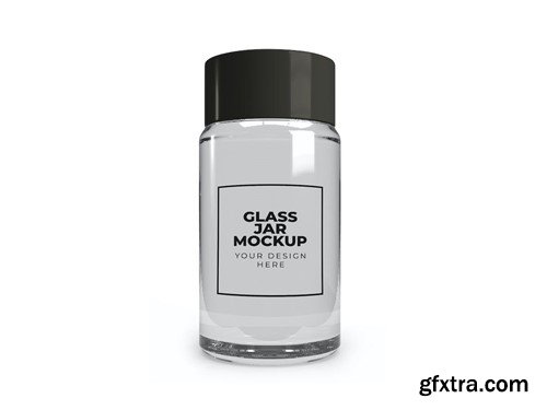 Transparent Glass Jar Mockup Set RDXU92J