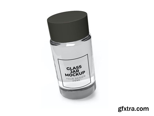 Transparent Glass Jar Mockup Set RDXU92J