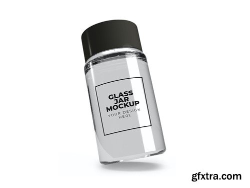 Transparent Glass Jar Mockup Set RDXU92J