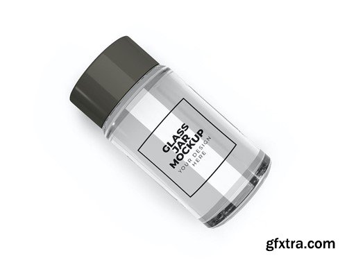 Transparent Glass Jar Mockup Set RDXU92J