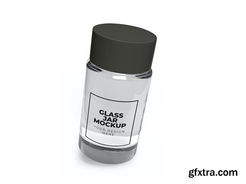 Transparent Glass Jar Mockup Set RDXU92J