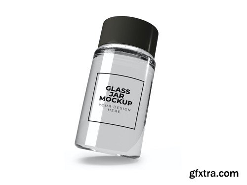 Transparent Glass Jar Mockup Set RDXU92J