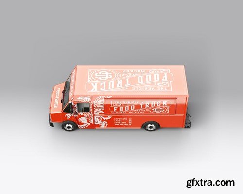 Pack Step Van Food Truck Mockup 25DAHHU