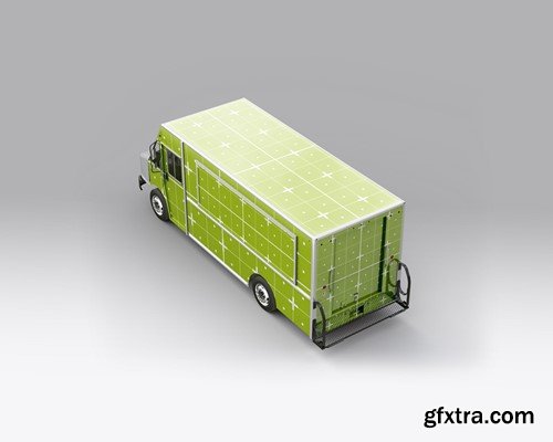 Pack Step Van Food Truck Mockup 25DAHHU