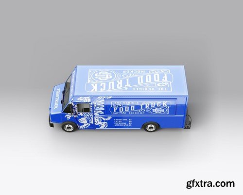 Pack Step Van Food Truck Mockup 25DAHHU