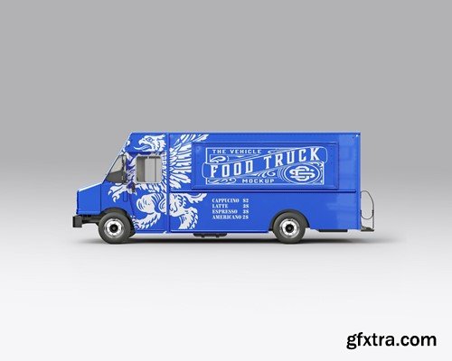 Pack Step Van Food Truck Mockup 25DAHHU