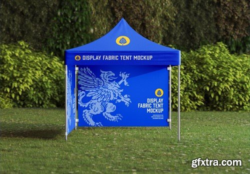 Set Fabric Display Tents Mockup J5JVBX4