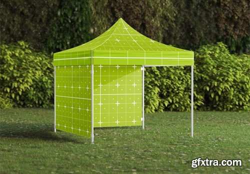 Set Fabric Display Tents Mockup J5JVBX4