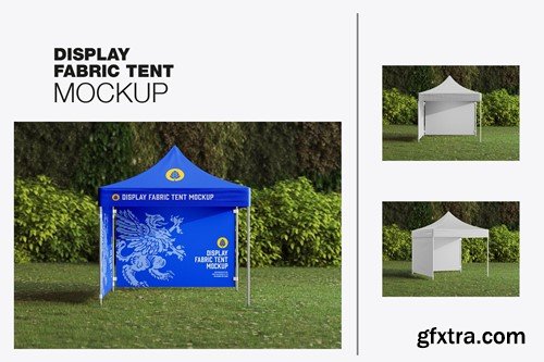 Set Fabric Display Tents Mockup J5JVBX4