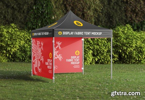 Set Fabric Display Tents Mockup J5JVBX4