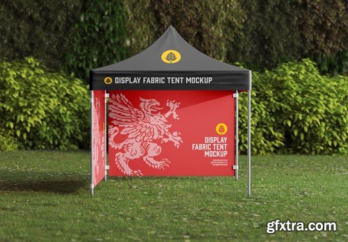 Set Fabric Display Tents Mockup J5JVBX4