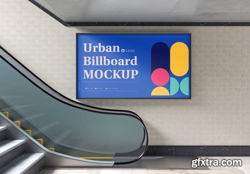 Subway Billboard Advertisement Scene Mockup D4M5G2L