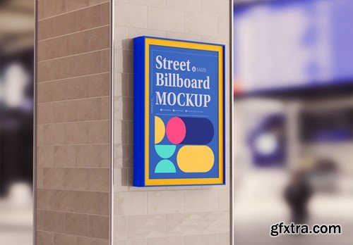 Subway Billboard Advertisement Scene Mockup D4M5G2L