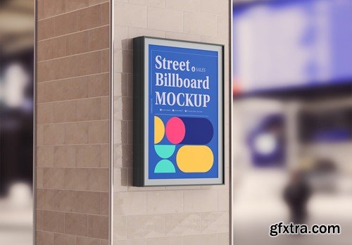 Subway Billboard Advertisement Scene Mockup D4M5G2L