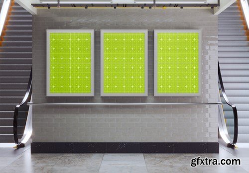 Subway Billboard Advertisement Scene Mockup D4M5G2L