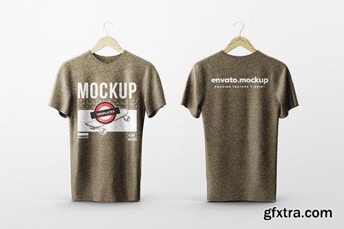 Hanging Texture T-Shirt Mockup EL2CY7K