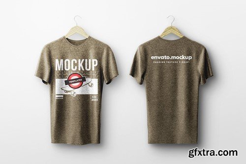 Hanging Texture T-Shirt Mockup EL2CY7K