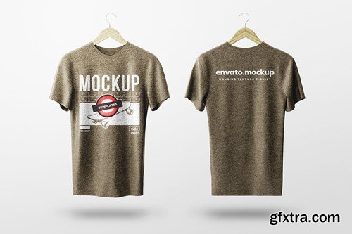 Hanging Texture T-Shirt Mockup EL2CY7K