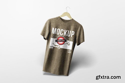 Hanging Texture T-Shirt Mockup EL2CY7K