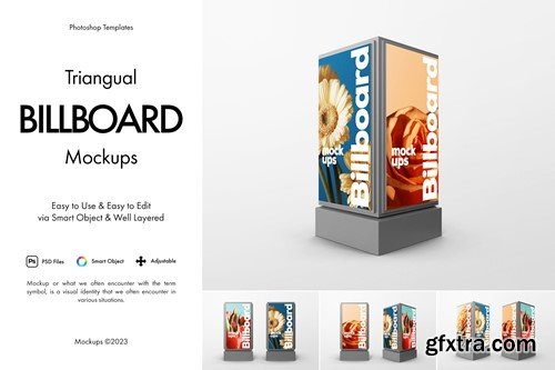 Triangular Billboard Mockup CZCTFPF