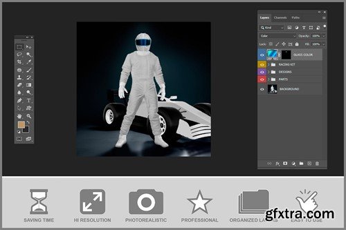 F1 Racing Kit Mockup M9Z7PHV