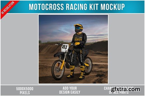Motocross Racing Kit Mockup 9CSMP34