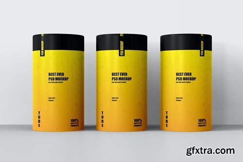 Cylindrical Paper Tube Round Box Mockup 250 Gram VHTWE3D