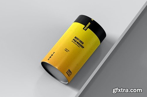 Cylindrical Paper Tube Round Box Mockup 250 Gram VHTWE3D