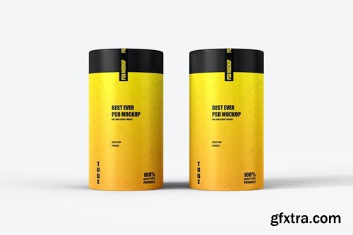 Cylindrical Paper Tube Round Box Mockup 250 Gram VHTWE3D