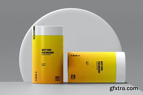 Cylindrical Paper Tube Round Box Mockup 250 Gram VHTWE3D