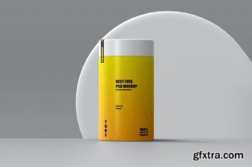 Cylindrical Paper Tube Round Box Mockup 250 Gram VHTWE3D