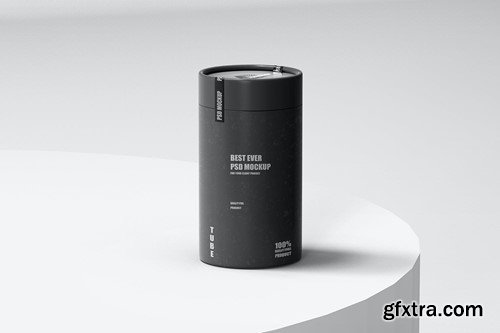 Cylindrical Paper Tube Round Box Mockup 250 Gram VHTWE3D