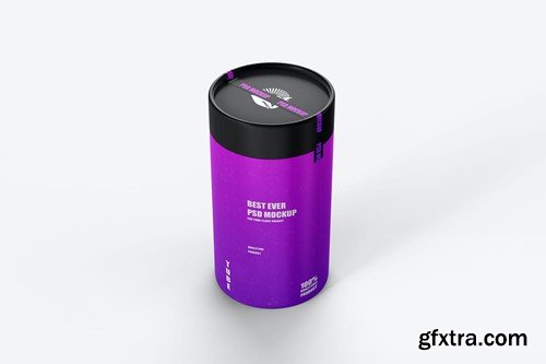 Cylindrical Paper Tube Round Box Mockup 250 Gram VHTWE3D