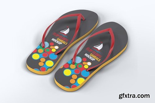 Flip Flops Sandals Mock-Up JSJFD4D