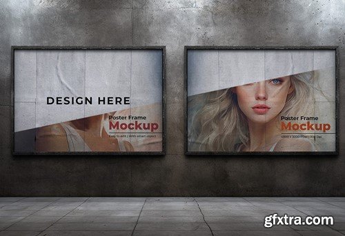 Poster Frame Mockup - in Cinematic Wall A4QNCYH