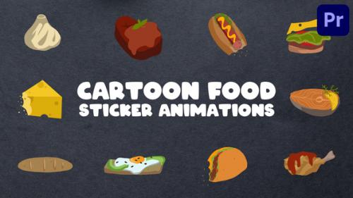 Videohive - Cartoon Food Sticker Animations for Premiere Pro - 47594622 - 47594622