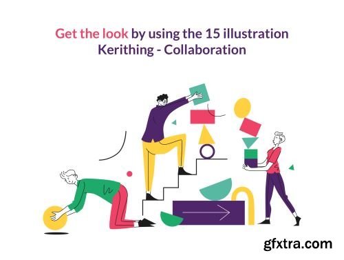 Teamwork & Collaboration Illustrations - Kerithing Ui8.net