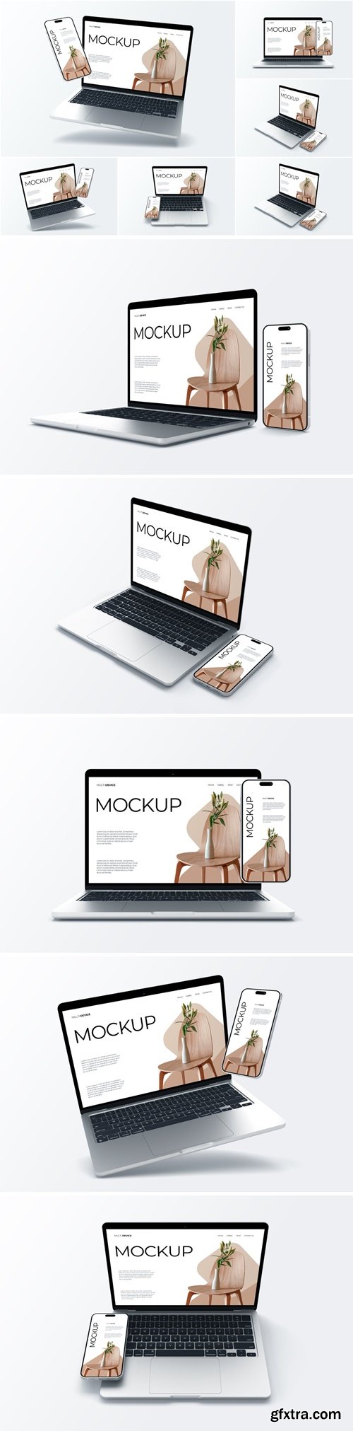 Multi Device Laptop And Phone Mockup 2AQUMFD