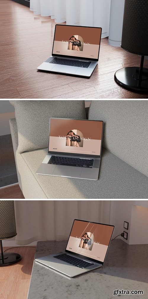 Realistic Laptop Mockup 9KYYJAF