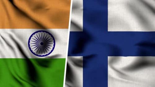 Videohive - India Flag And Flag Of Finland - 47634809 - 47634809